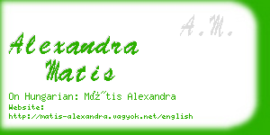 alexandra matis business card